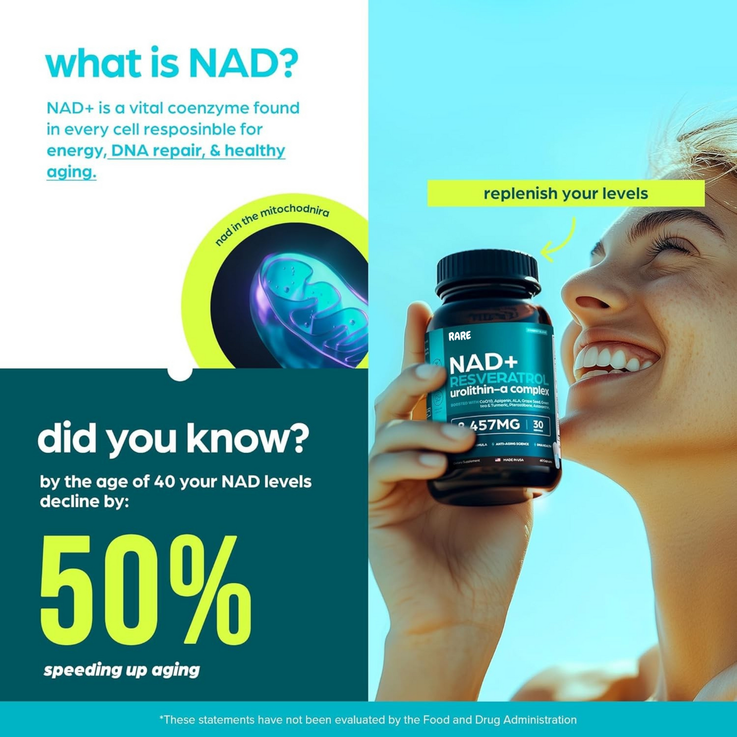RARE™ NAD+ Advanced Formula
